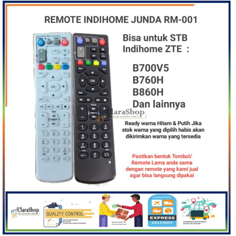 Remot Remote Receiver STB USEE TV Indihom MNC PLAY Speedy TV ZTE Junda RM-001