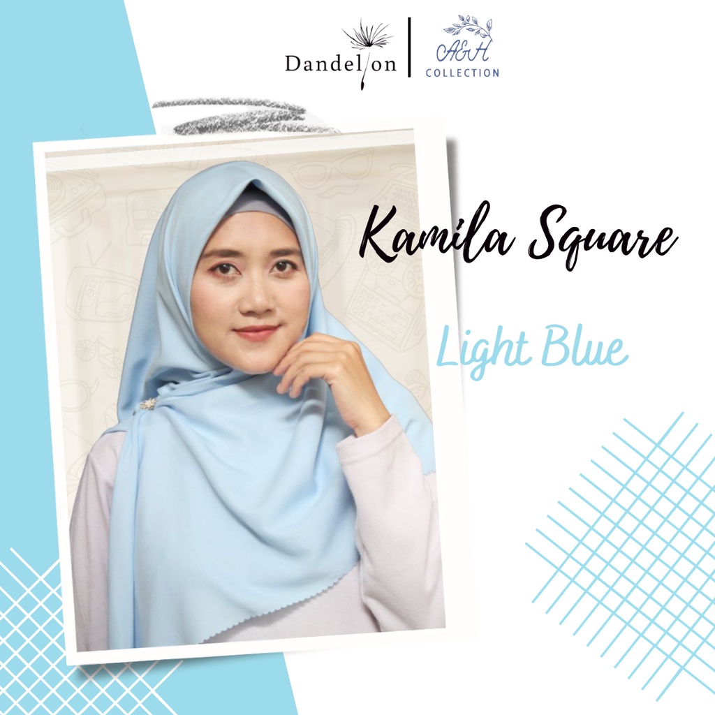 Hijab Voal Kamila Square "Light Blue" - by A&H Collection