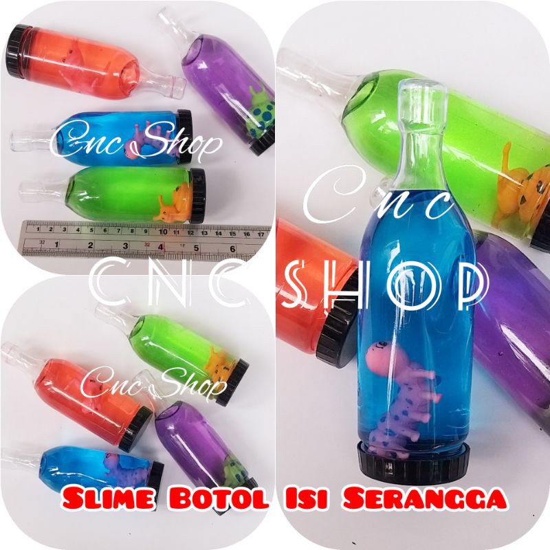 Slime Jelly Botol Minum Lucu / Botol Isi Serangga Siput Ulat Lucu Bagus