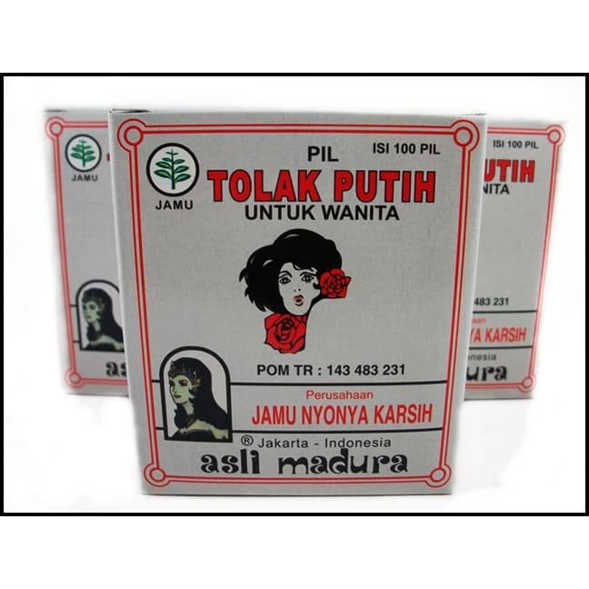 

Jamu Tolak Putih Nyonya Karsih Suplemen Herbal Indonesia (100 pil)