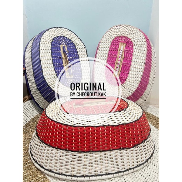 tudung saji aesthetic/tudung saji rotan sintetis lucu/tudung saji minimalis /tutup nasi warna warni