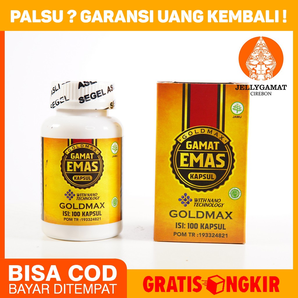 GOLDMAX Gamat Emas Kapsul, Jelly Gamat Varian Kapsul Isi 100 ORIGINAL 100% ASLI Di CIREBON Bisa COD