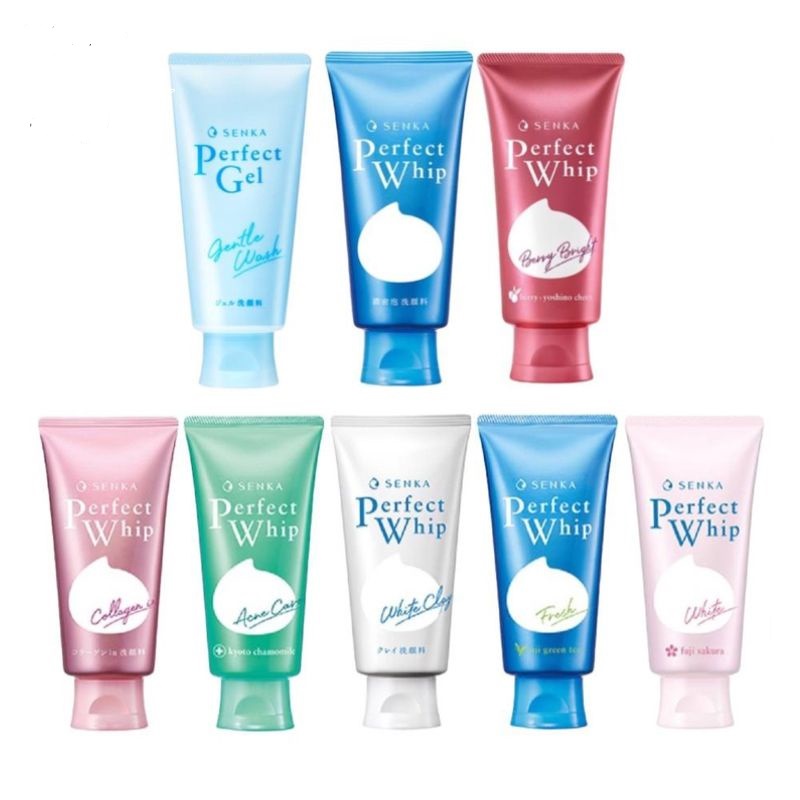 Senka Perfect Whip Acne Care | Senka Perfect Whip Fresh | Senka Perfect White Clay Facial Foam 100gr 120gr (Untuk Kulit Berjerawat)