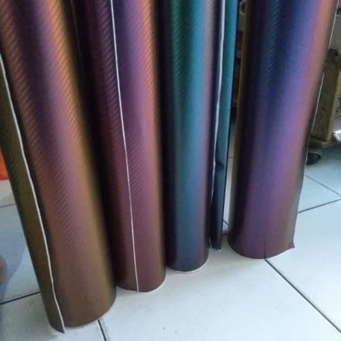 Stiker Skotlet Carbon Karbon Bunglon Motor (Ukuran : 1 Meter x 50 CM ) (Bonus Selongsong)Jok