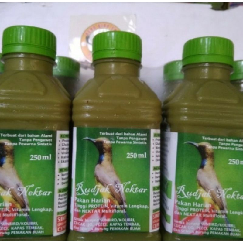 Rudjak Nektar 250ml pakan burung Kolibri ninja pleci