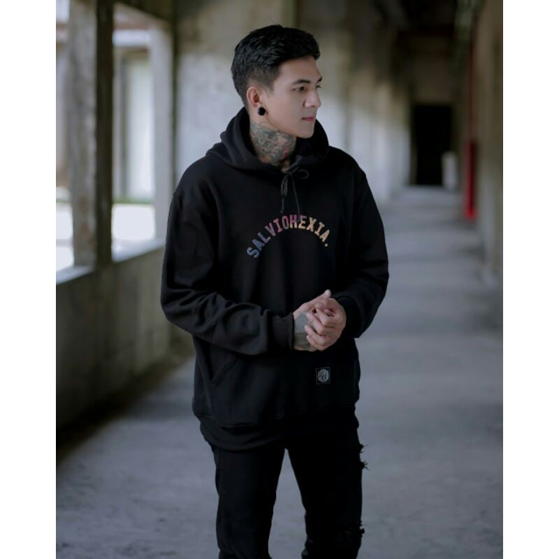 Sweater hoodie salviohexia rainbow sweater pria