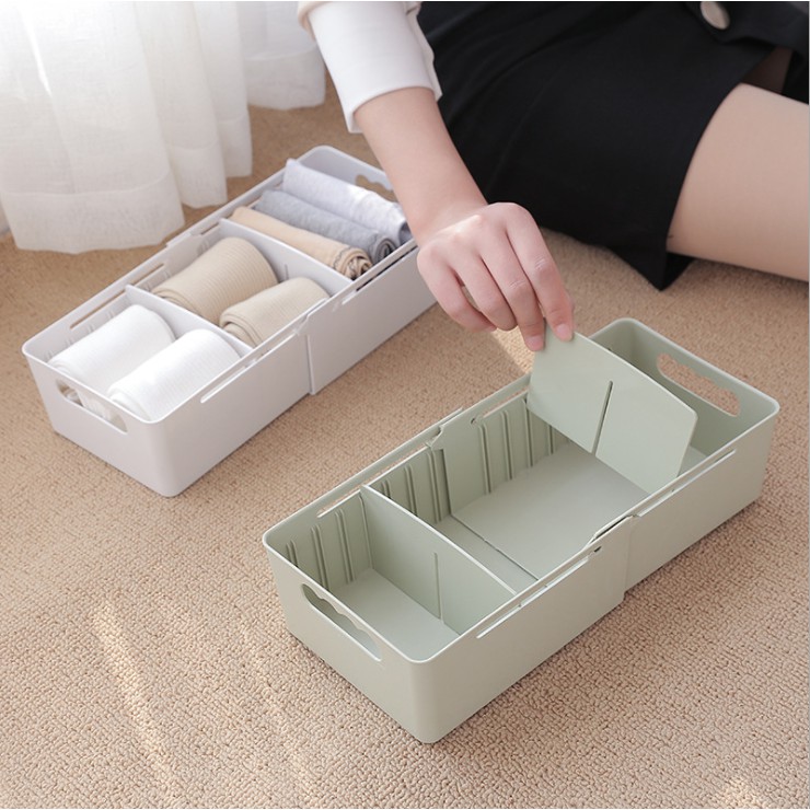 Organizer Box Storage Adjustable Kotak Penyimpanan Sekat Tarik Praktis Kreatif Multifungsi