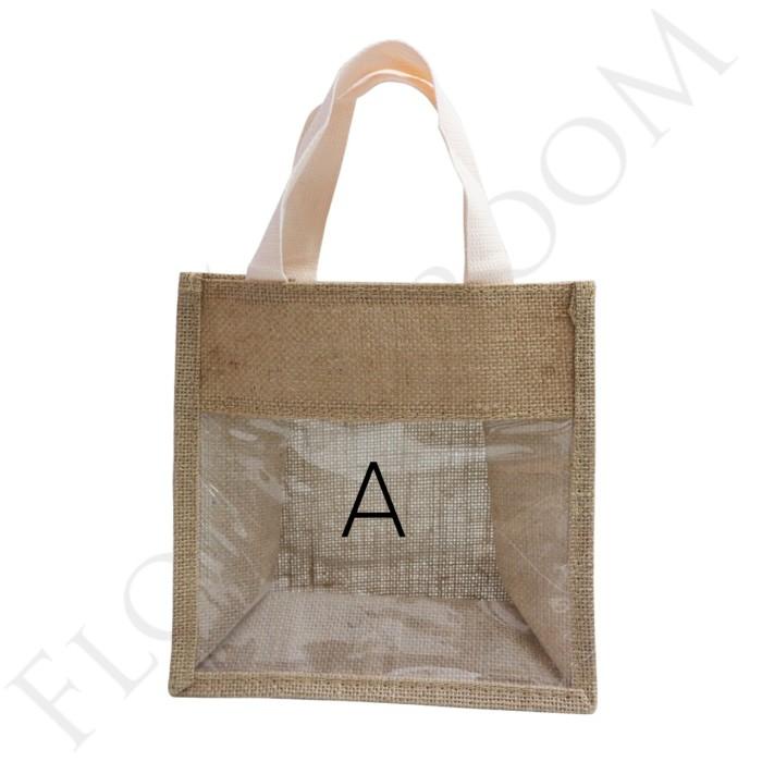 Jute Flower Bag 221322 - Goodie Bag - Hampers