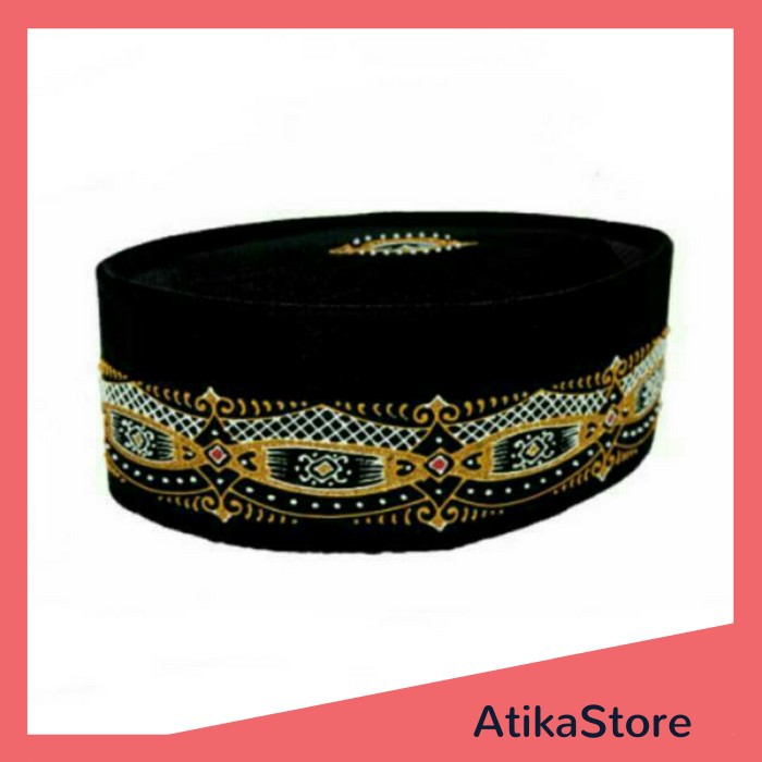 PECI KOPYAH SONGKOK HITAM MOTIF KING