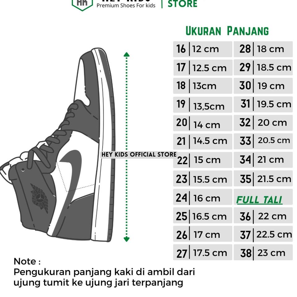 "SBL.19Au22ᴺ" Sepatu Anak Nike Jordan Original Sneakers Sekolah SD Hitam Putih Premium Quality Sneke