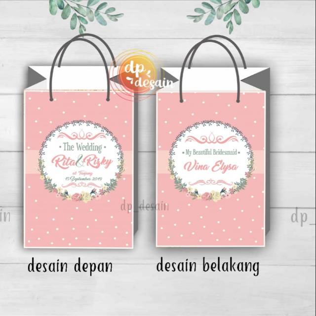 

Paperbag Small tanpa laminasi soft pink