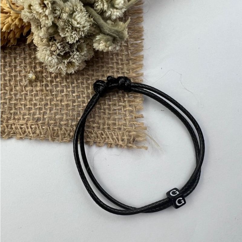 GELANG TALI KULIT HURUF G