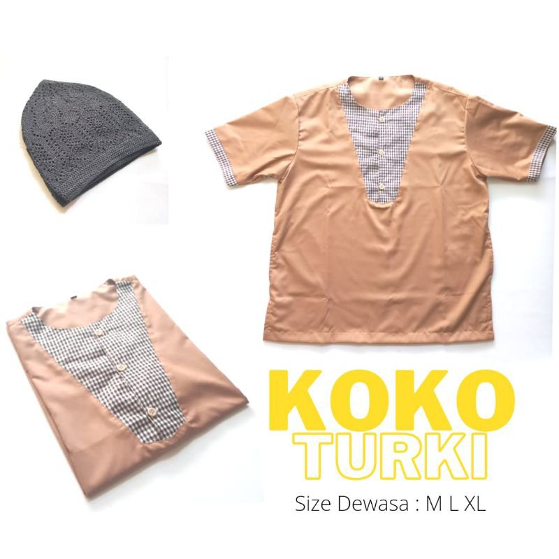 Koko Dewasa Laki Laki/ Koko Turki Dewasa Laki Laki/ Baju Koko Dewasa/ Baju Koko Lebaran/ Koko Cowo