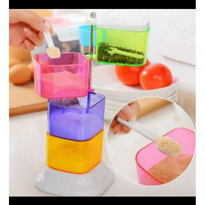 tempat bumbu putar susun 4