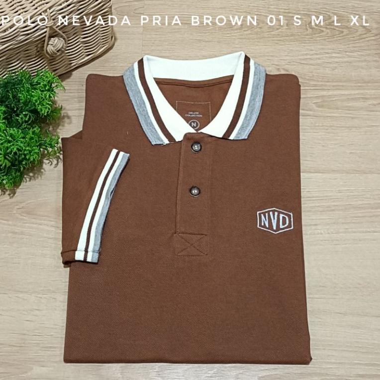 CKB.25Au22y ▫ Kerah Nevada Baju Kaos Krah Polo Shirt Pria Dewasa Lengan Pendek Kaos Krah Nevada Orig
