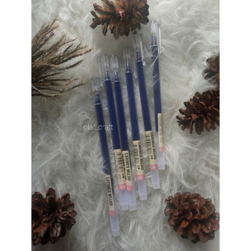 

pulpen gel hitam muj*o dengan ketebalan 0.38mm