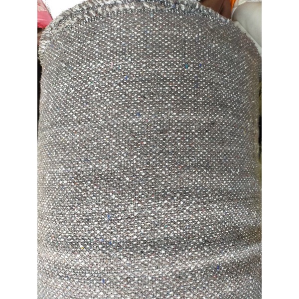 Bahan Kain tweed chanel tebal( 1 m )