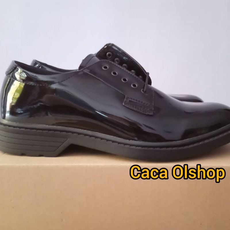 SEPATU PDH JATAH TNI AL KILAP RINGAN PANTOPEL TALI HITAM PRIA