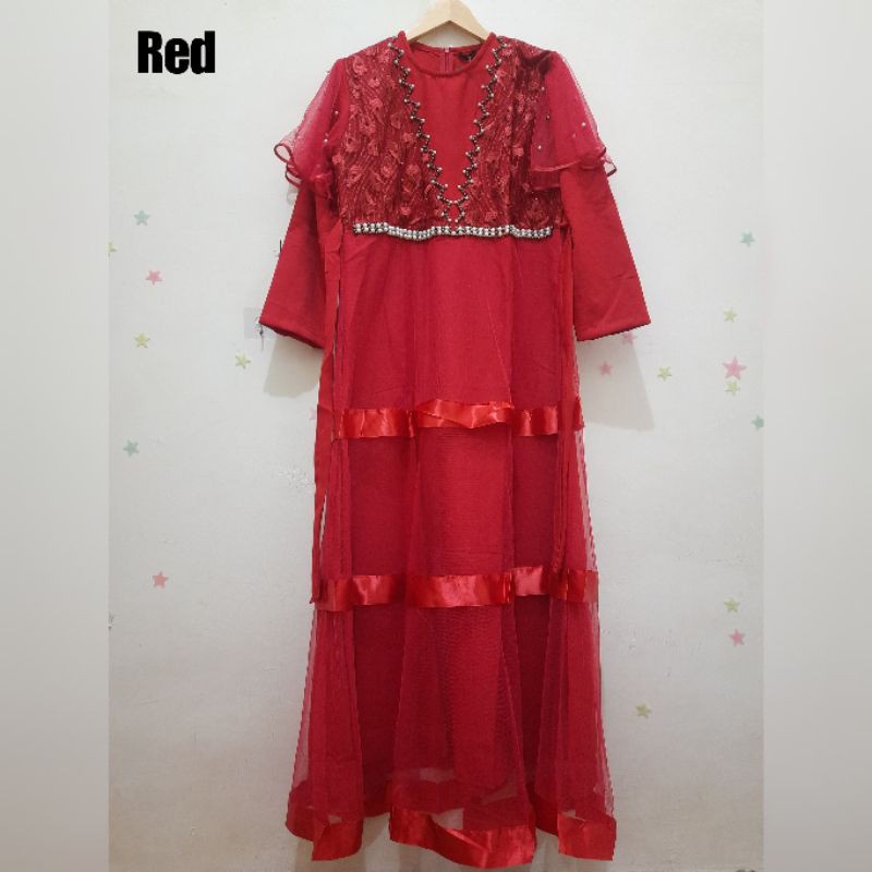 Gamis Vivorie Original Import V01 - Dress Premium - Gaun Pesta - Baju Wanita