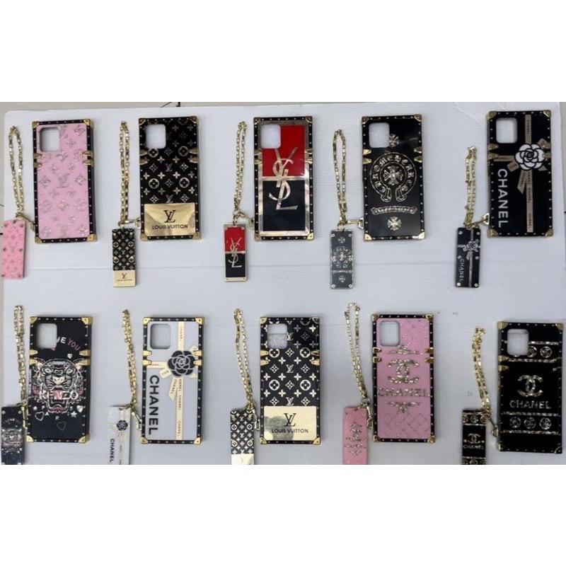 OPPO A5S /A7 /A12 /F9 CASE BRANDED IMPORT TRUNK Motif LUXURY PREMIUM QUALITY + Gantungan Rantai Tang