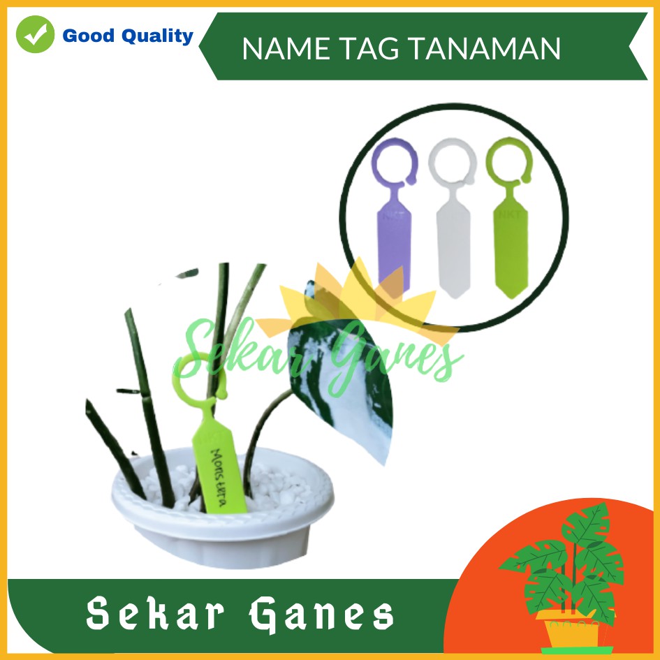 Sekarganes Name Tag Tanaman Nkt Warna Warni Name Tag Bahan Tebal Penanda Label Name Tag Tanaman Anti Air Hias Plant Label Marker Semai Benih Bibit Label - Isi 20pcs