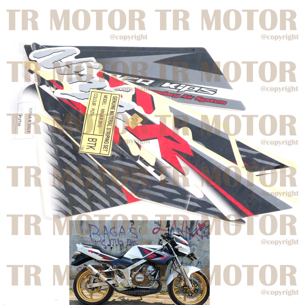 Stiker Motor Ninja R 2013 Sticker Striping Lis Full Set Motor