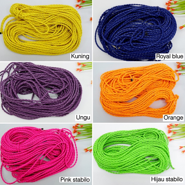 Tali kulit kepang bulat 2mm (20 yard)