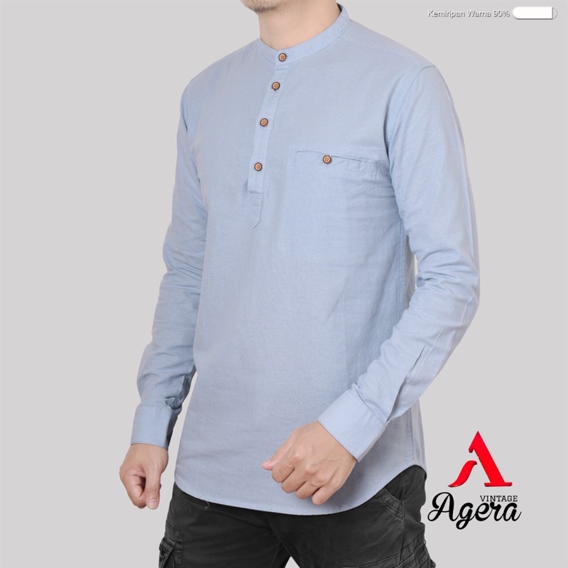 Baju Koko / KEMKO Lengan Panjang Polos Original Brand Agera