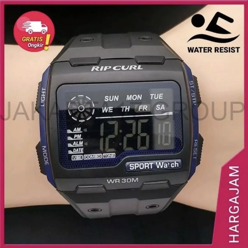 Jam Pria Sport Ripcurl Original Digital Tahan Air Bisa Cod Jam Tangan Cowok Fashion Anti Air Kekinia