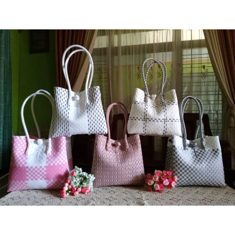 Tas Anyaman Plastik Jali Premium size M (L15*P28*L26) Tas Jaly Premium, Tas Jali, Tas Anyaman Plasti