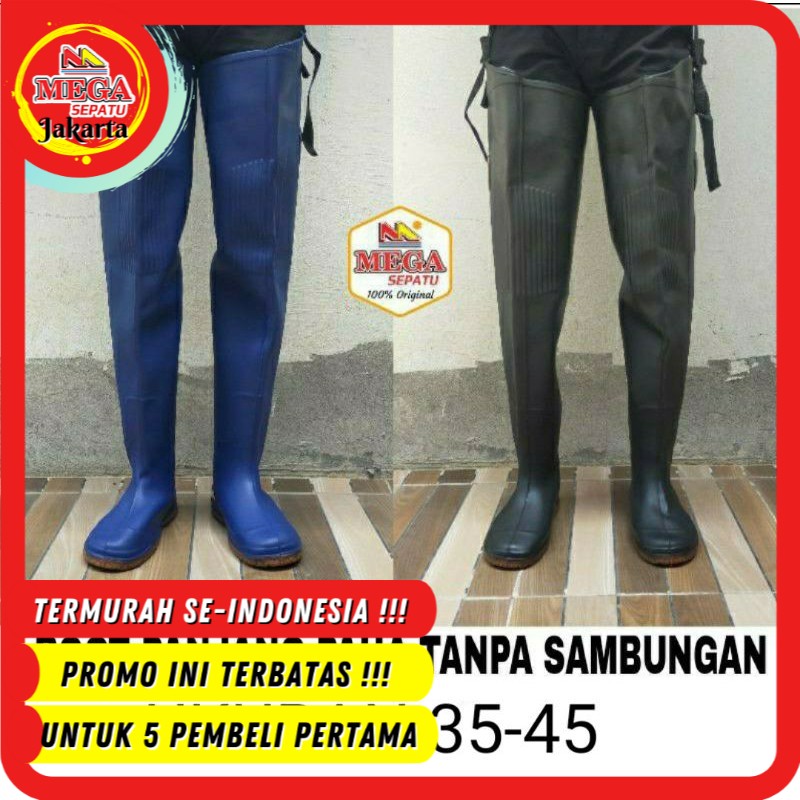 PROMO  SEPATU BOOT SAWAH LADANG EMPANG PANJANG SAMPAI PAHA 72,5CM KEBUN PETANI TANPA SAMBUNGAN