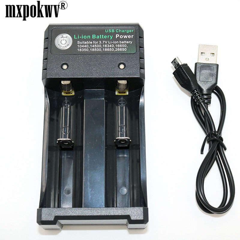 Charger Baterai 18650 18500 26650 2 Slot Plug Micro USB - BH-042100