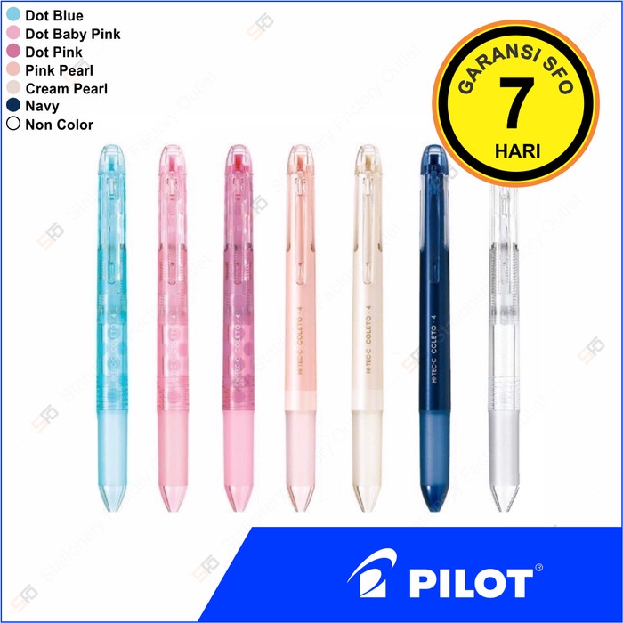 

MURAH Pen Pilot Hi-tec C Coleto isi 4 - kosongan - Dot Blue