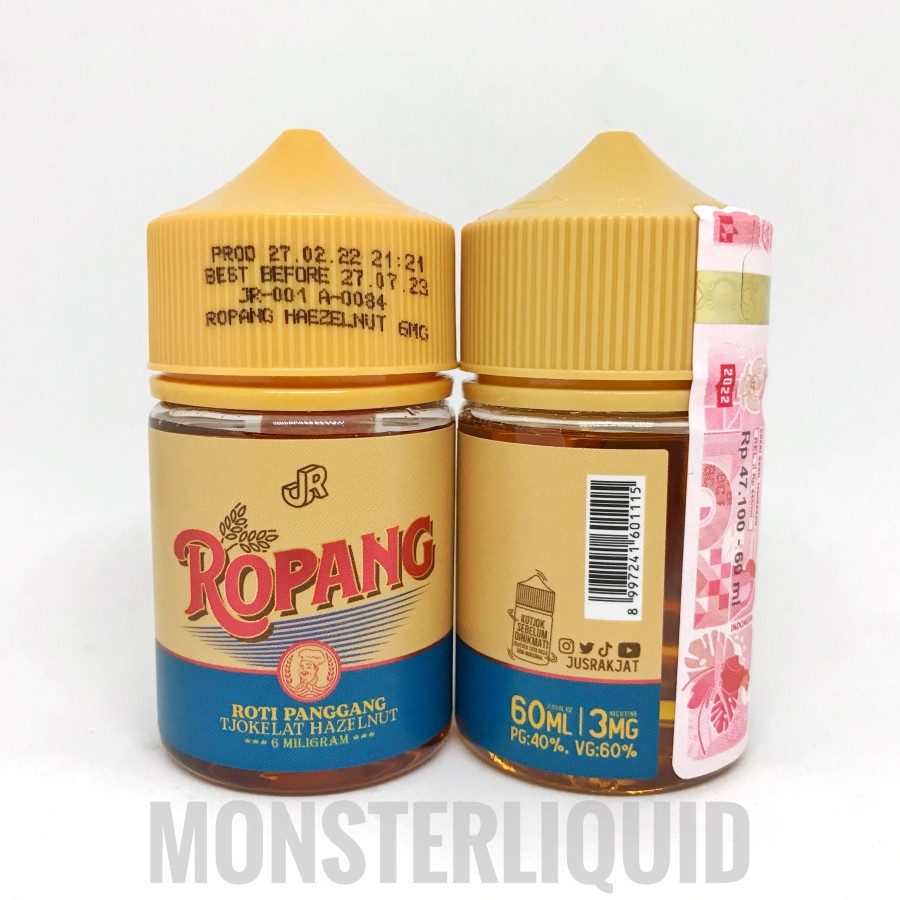 ROPANG V2 ROTI PANGGANG TJOKELAT HAZELNUT BY JUSRAKJAT 3MG 60ML