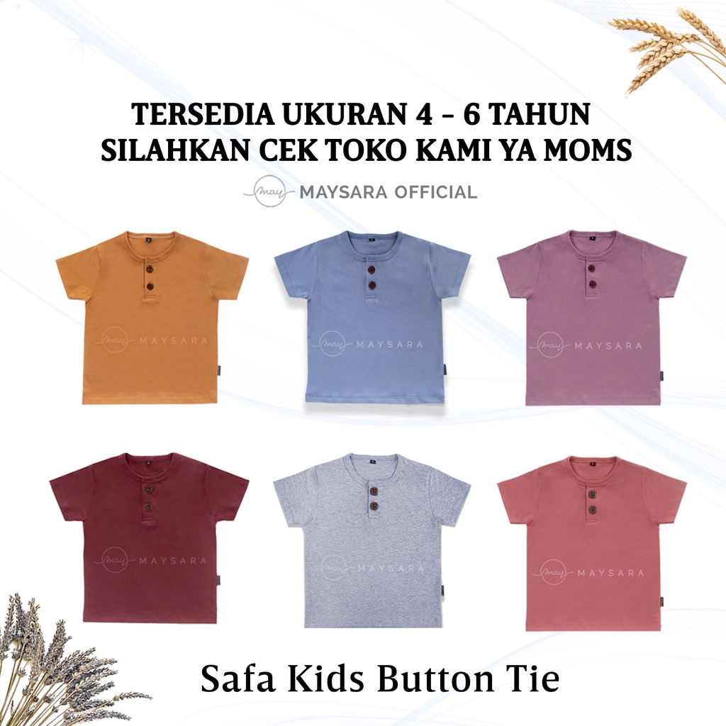 Kaos Anak Kancing Laki Perempuan 1 2 3 4 5 Tahun Balita