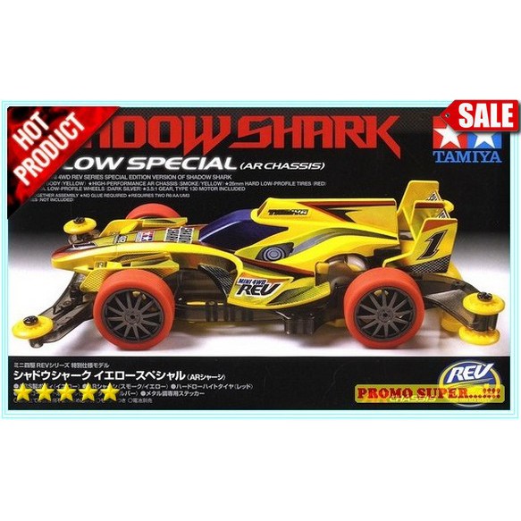 Tamiya Mini 4WD Shadow Shark Yellow Special (AR Chassis) 95203 O873
