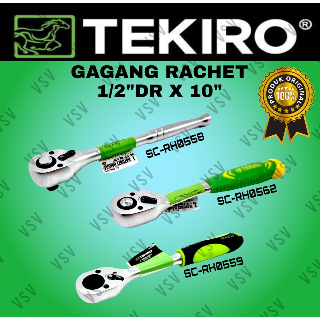 Tekiro RACHET handle 1/2&quot;x10&quot; Gagang rachet 1/2&quot;