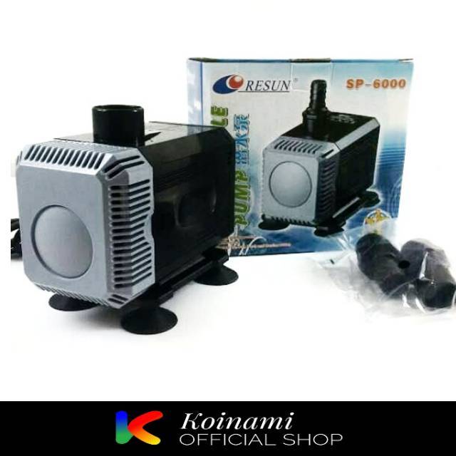 RESUN SP- 6000 / pompa kolam ikan koi / sumbersible pump / filter / 40 watt / 2800 liter 2.5 meter