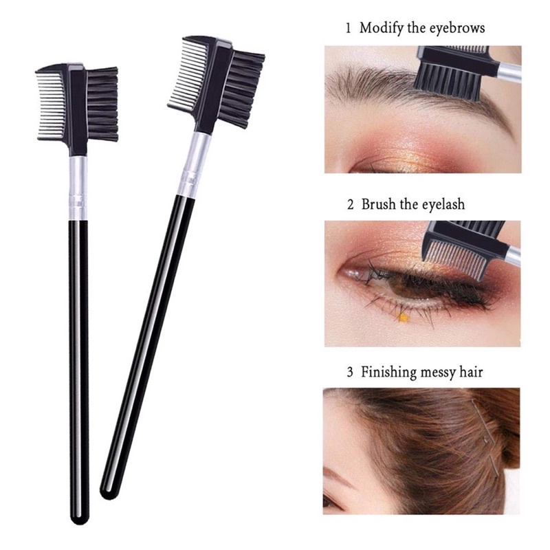 A239 - 2in1 EYEBROW EYELASH COMB - Eyelash Brush Eyebrow Comb Makeup Brushes Cosmetic Dual Makeup Tool Eyelash Eyebrow Makeup Brushes Comb Beauty