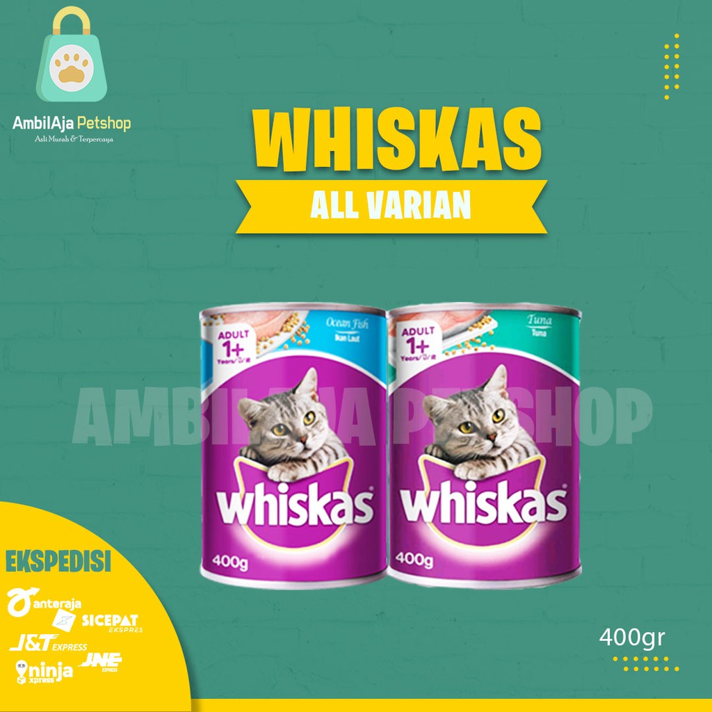 Makanan Kucing kaleng murah WHISKAS 400g All Varian