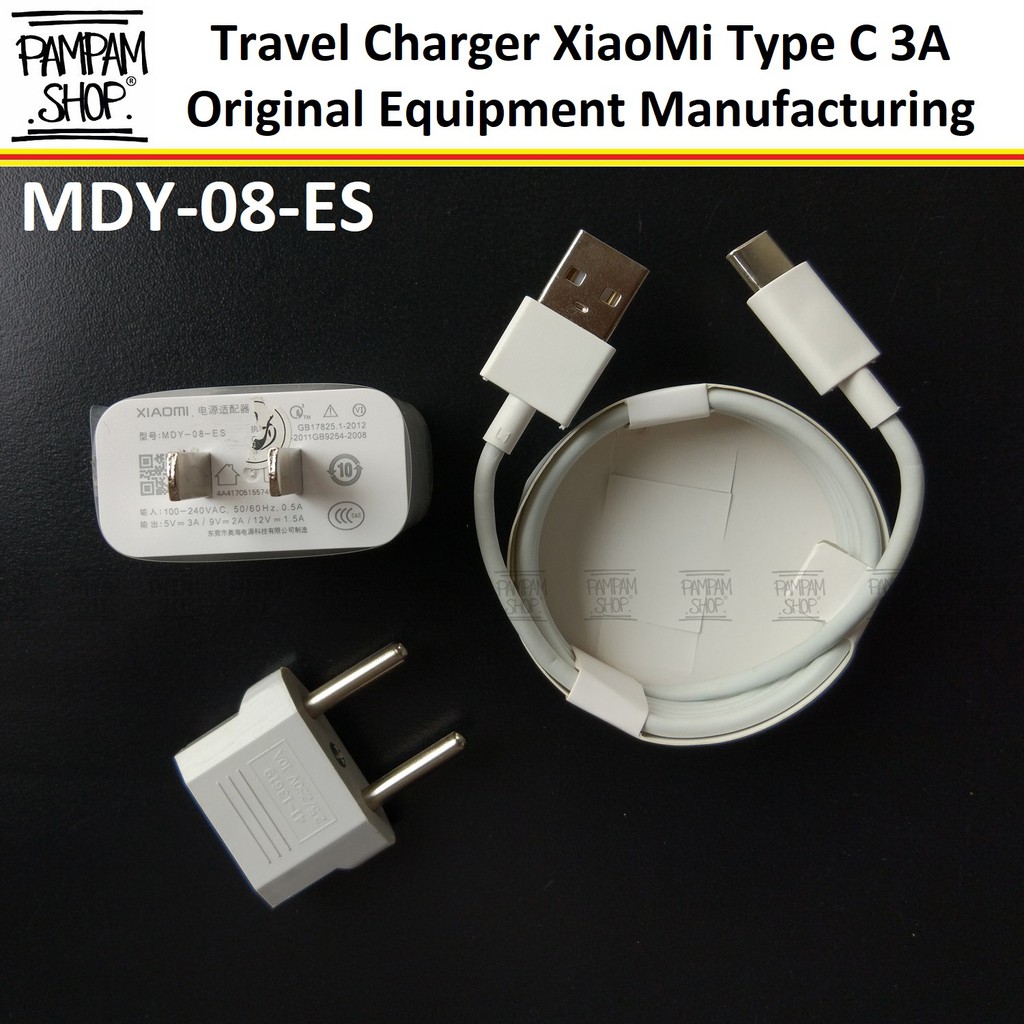 Charger XiaoMi Type C 3A Ampere Fast Quick Charging MDY-08-ES Mi5 Mi5X Mi6 Plus Original MDY08ES