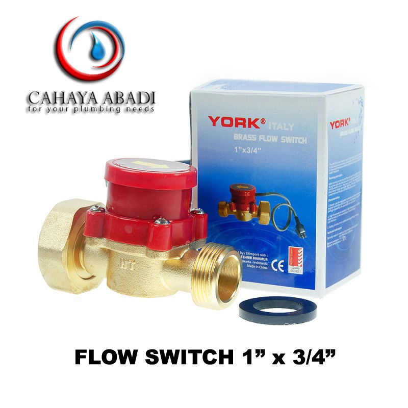 OTOMATIS POMPA AIR - YORK 1" X 3/4" - WATER FLOW SWITCH