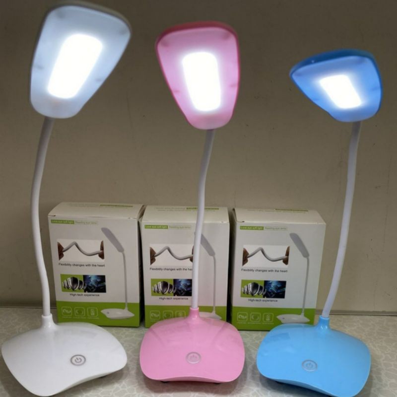 Lampu meja / belajar / baca led 3 mode sentuh Rechargeable charge