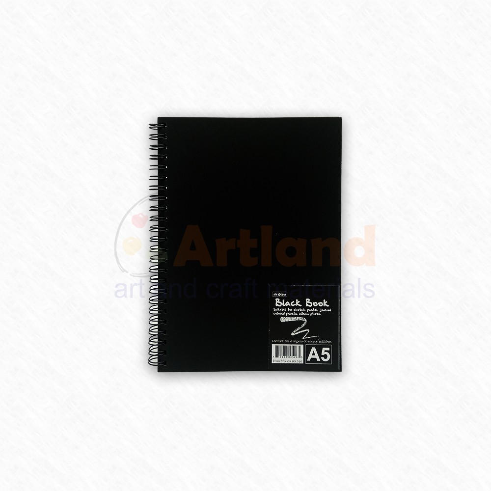 

De Goya Sketchbook A5 Spiral – Kertas Hitam 180gsm (30 Lembar)