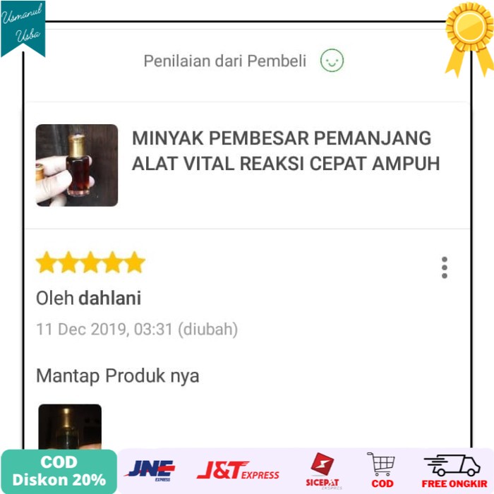 

◾COD◾ MINYAK OLES PEMBESAR PEMANJANG MrP REAKSI CEPAT PERMANEN