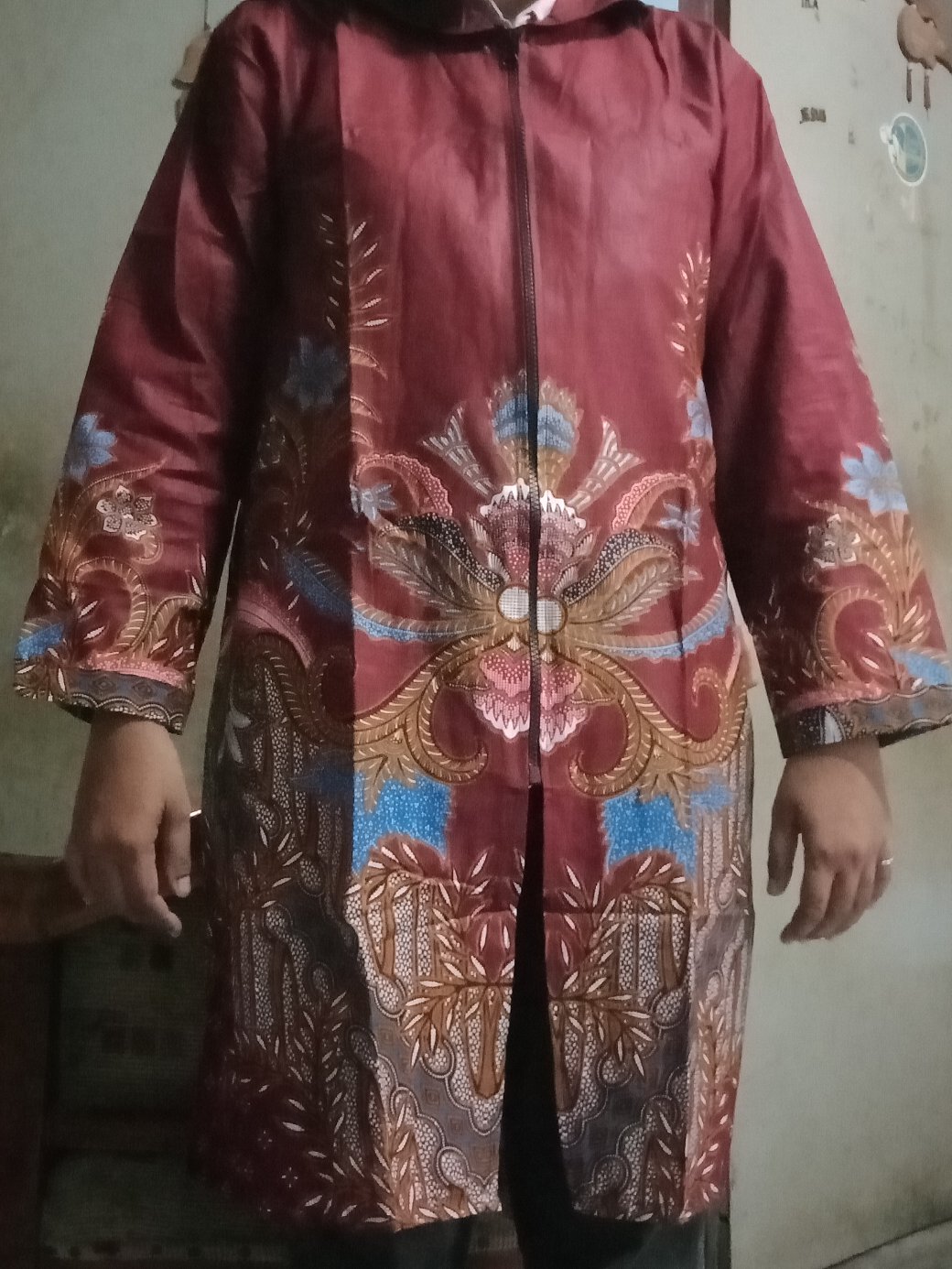 #bayardirumah Tunik Zipper Batik Wanita M L Xl Xxl Jumbo