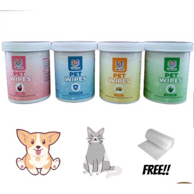 Volk Pets Pet Eye &amp; Ear Wipes Aloe Vera/ Tissue Pembersih Mata Telinga Anjing Kucing/ Tissue Basah Mata Telinga 150 Pcs