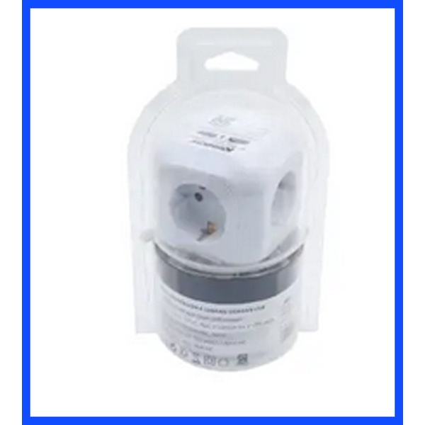 Krisbow Stop Kontak Kubus 4 Soket Dengan 2 Port Usb - Putih