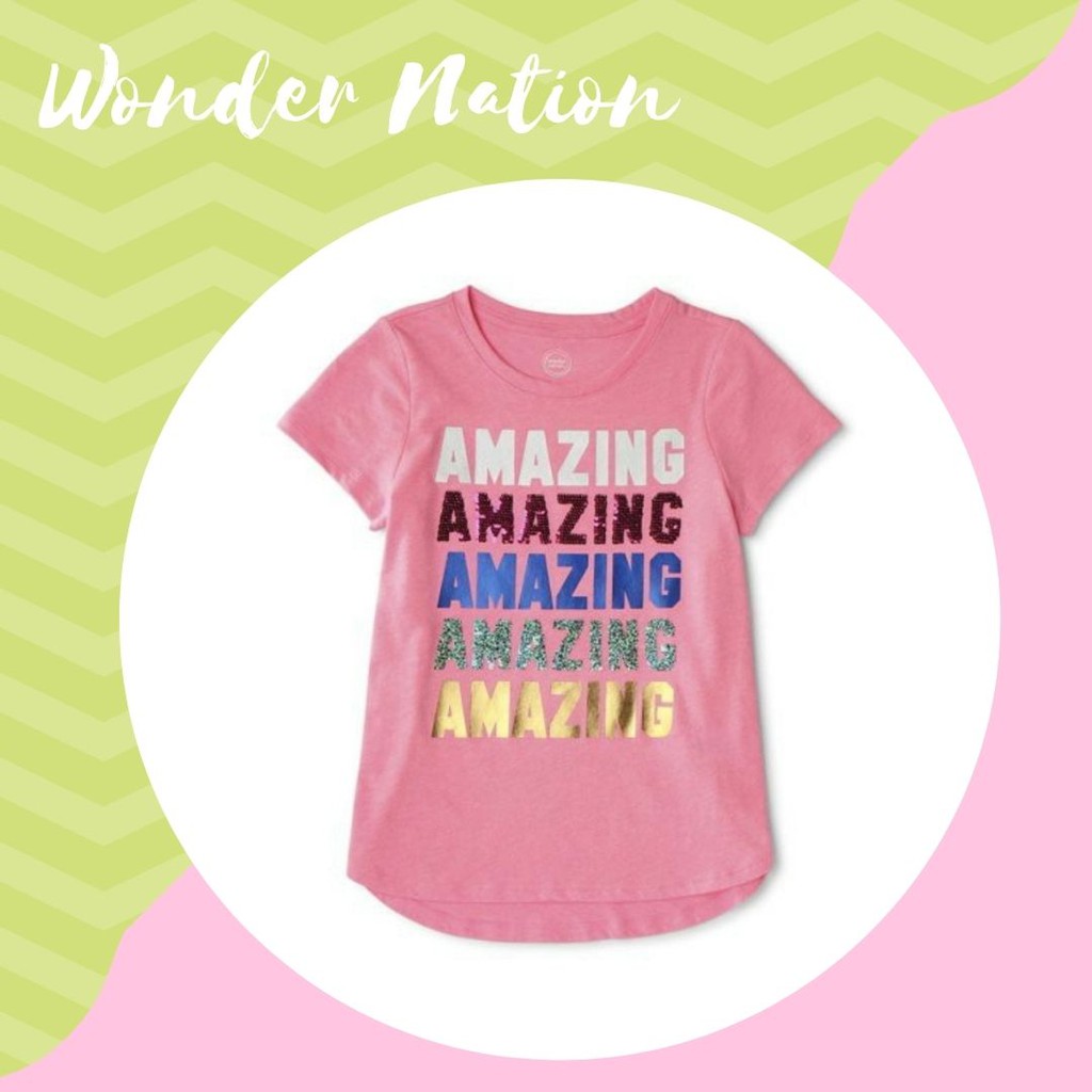 Wonder Nation Kaos Anak Lengan Pendek Sequin