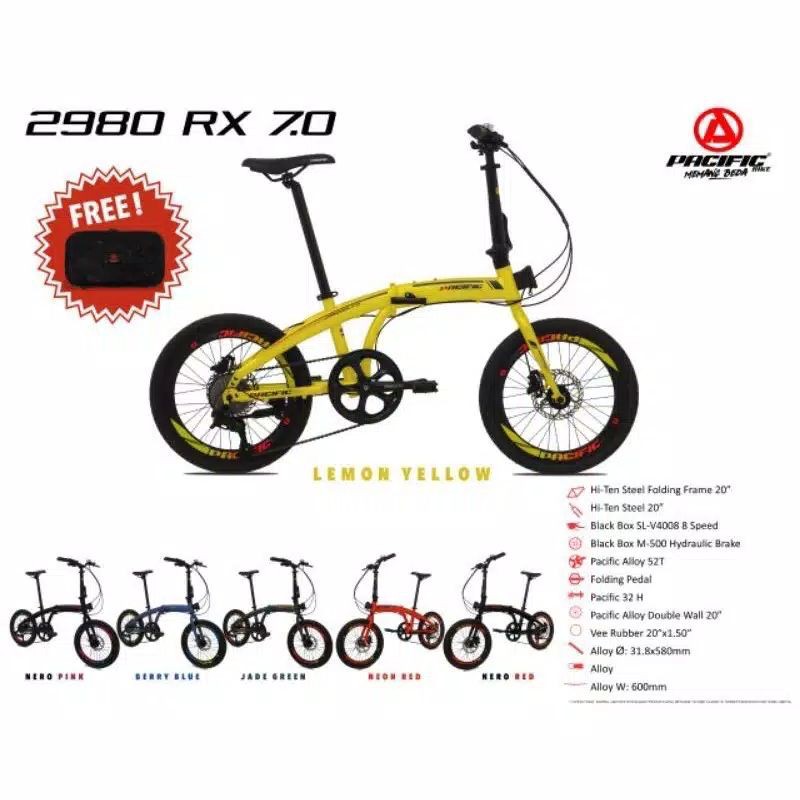 SEPEDA LIPAT 20" PACIFIC 2980 RX 7.0 HYDRAULIC